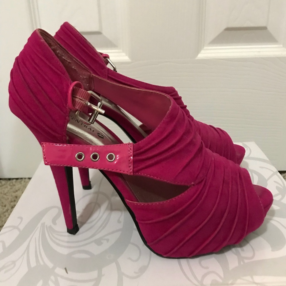 Pink Peep Toe Heels
